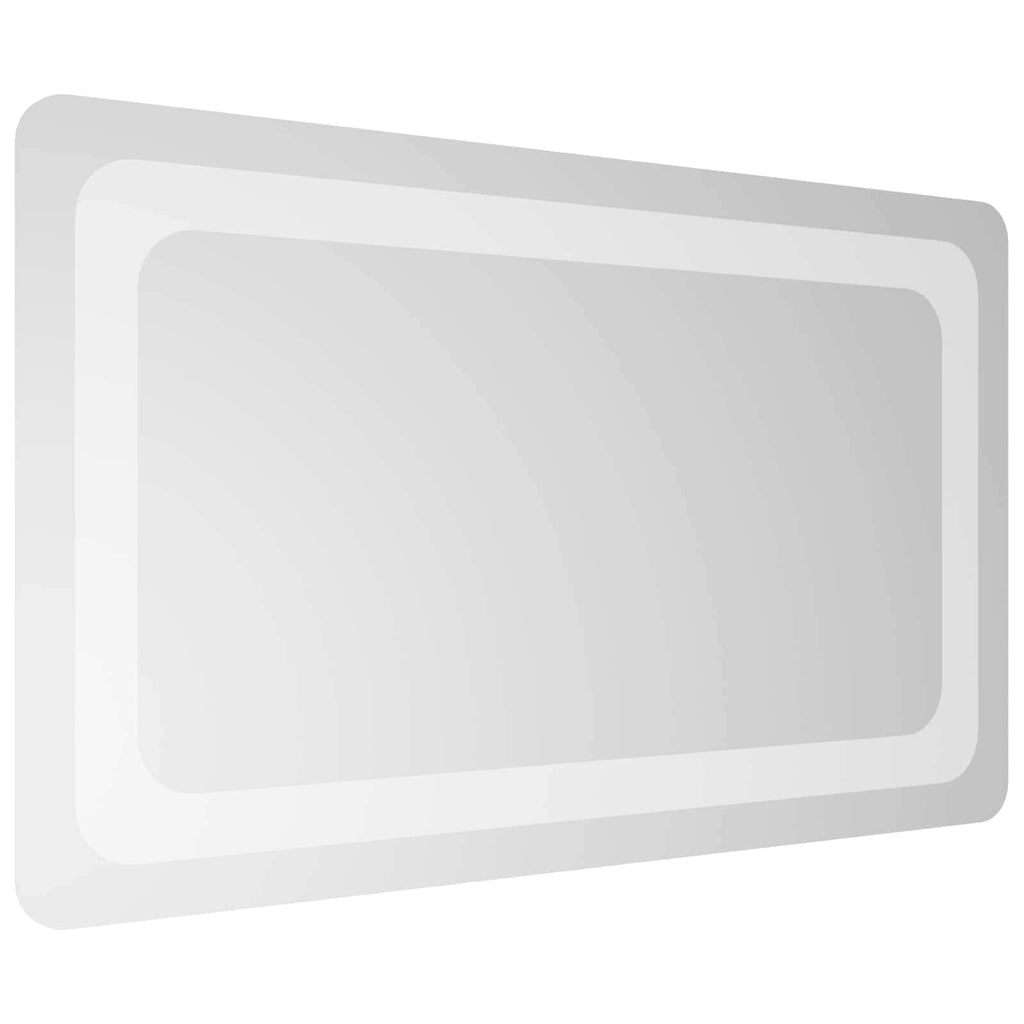 vidaXL Lustro łazienkowe LED przezroczysty 50 x 30 cm szkło hartowane