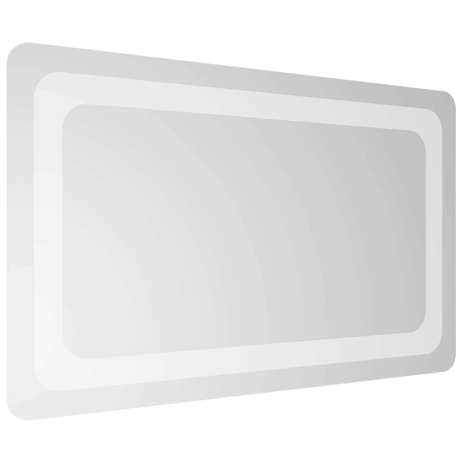 vidaXL Lustro łazienkowe LED przezroczysty 50 x 30 cm szkło hartowane
