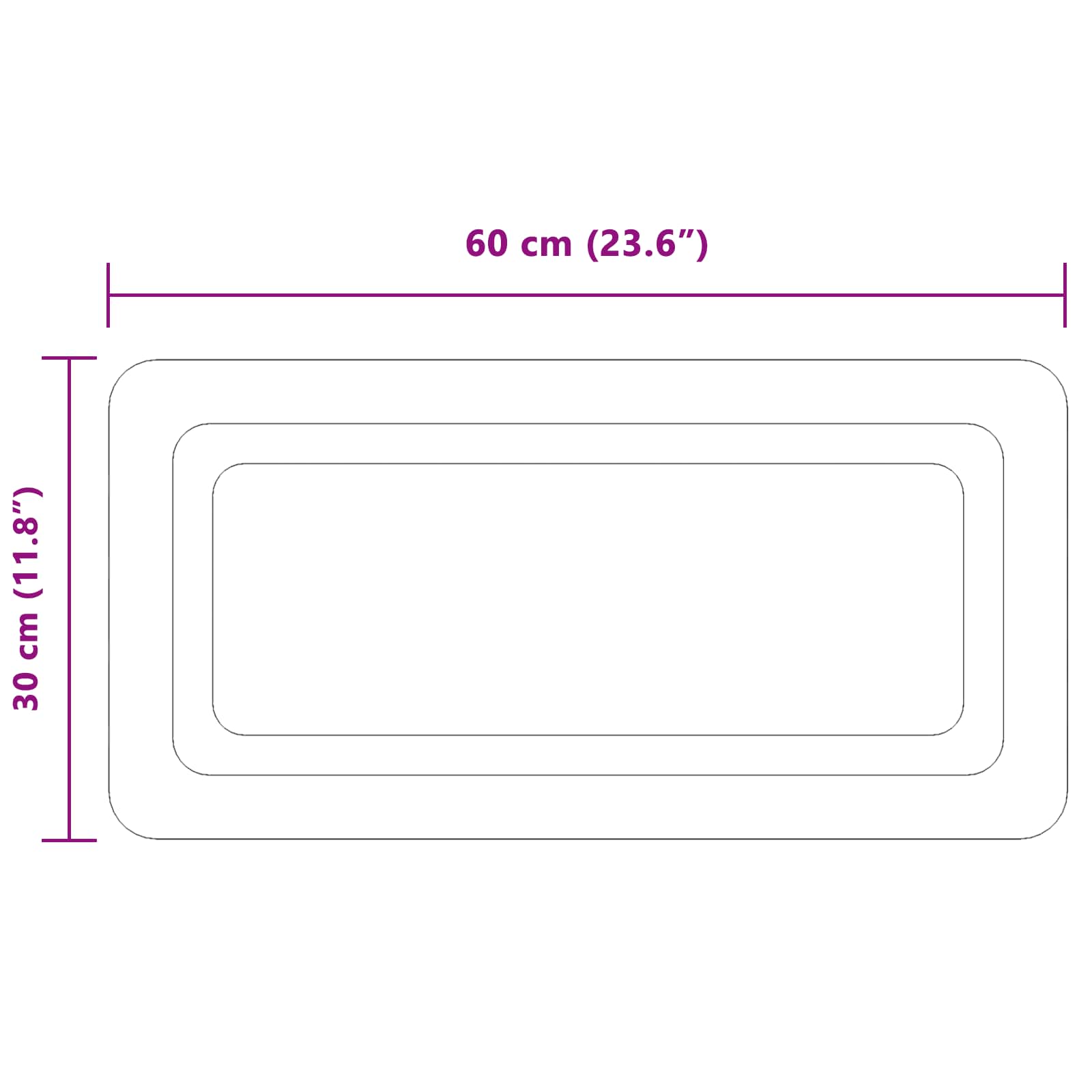 vidaXL Lustro łazienkowe LED przezroczysty 60 x 30 cm szkło hartowane