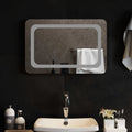 vidaXL Lustro łazienkowe LED przezroczysty 60 x 40 cm szkło hartowane