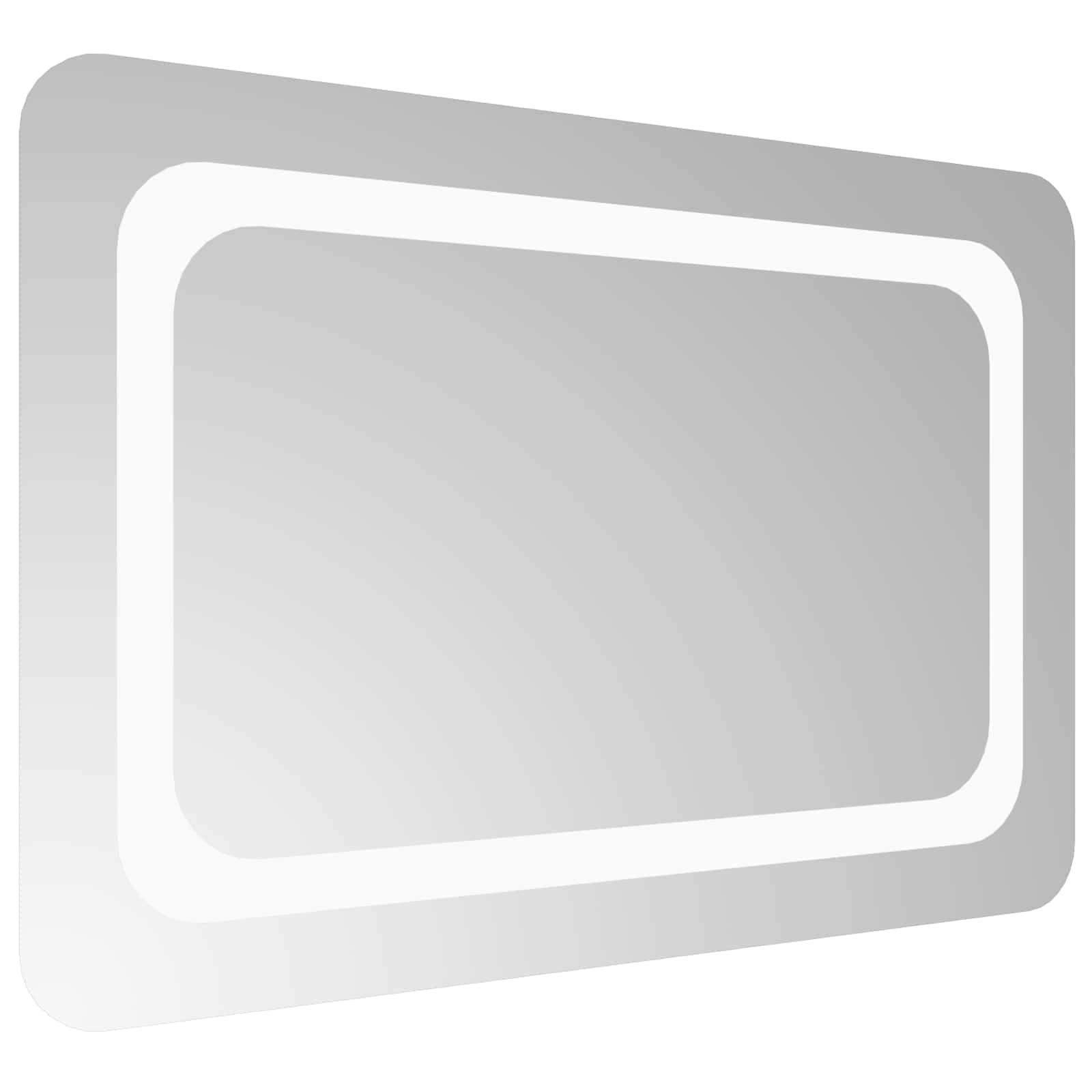 vidaXL Lustro łazienkowe LED przezroczysty 60 x 40 cm szkło hartowane