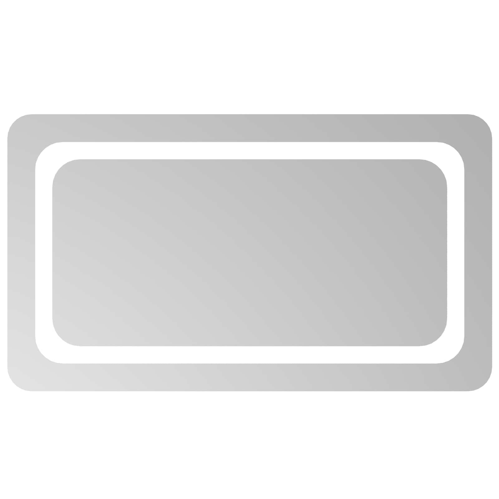 vidaXL Lustro łazienkowe LED przezroczysty 70 x 40 cm szkło hartowane