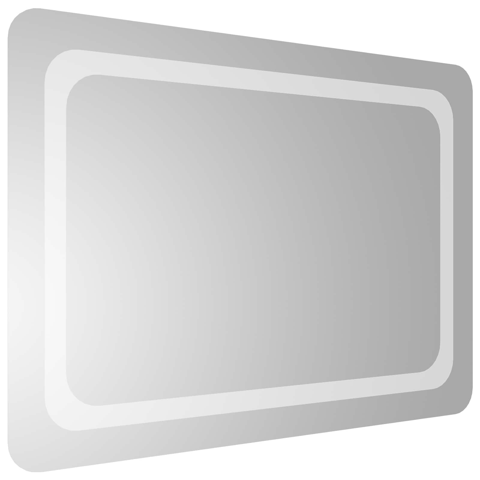 vidaXL Lustro łazienkowe LED przezroczysty 70 x 50 cm szkło hartowane