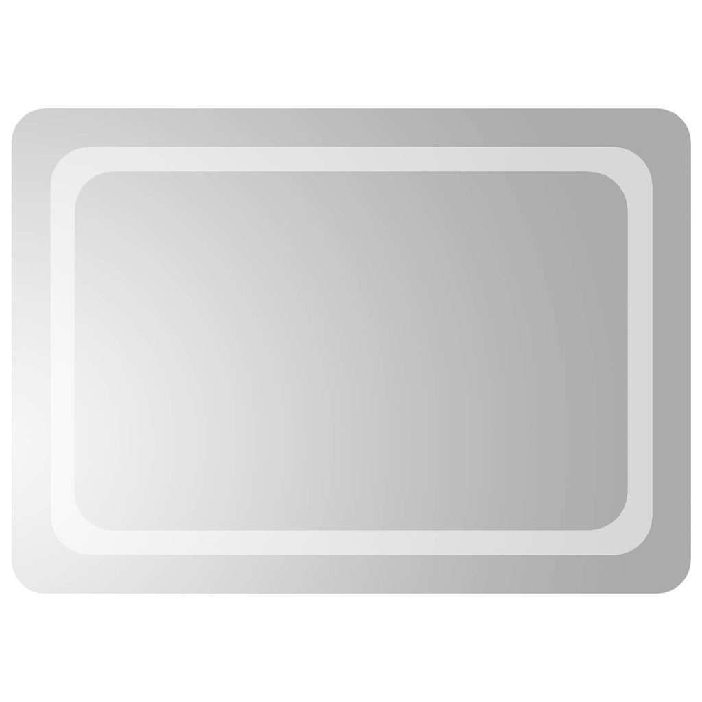 vidaXL Lustro łazienkowe LED przezroczysty 70 x 50 cm szkło hartowane