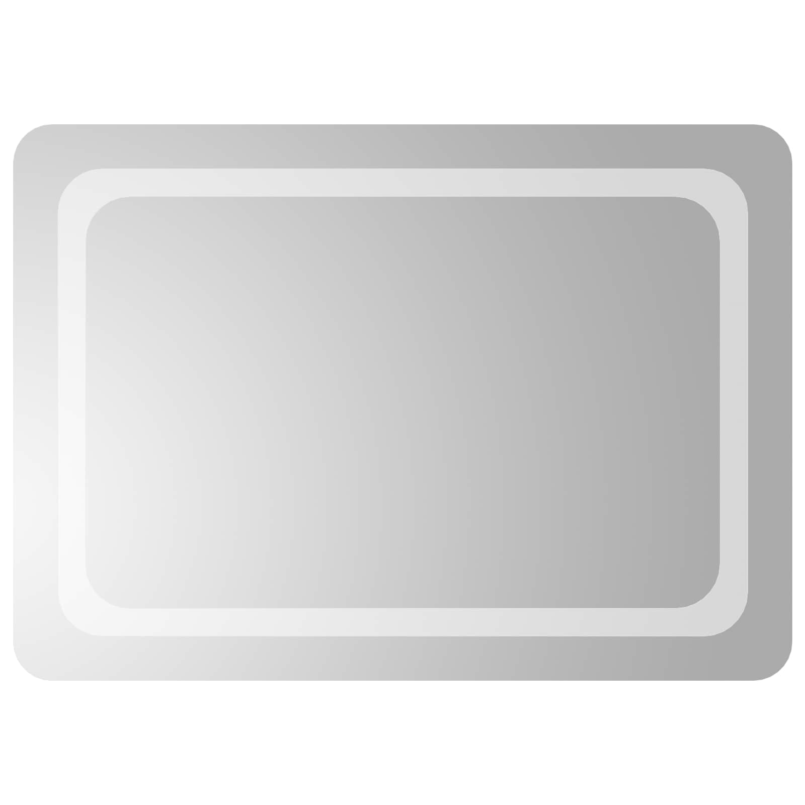 vidaXL Lustro łazienkowe LED przezroczysty 70 x 50 cm szkło hartowane