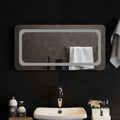 vidaXL Lustro łazienkowe LED przezroczysty 80 x 40 cm szkło hartowane