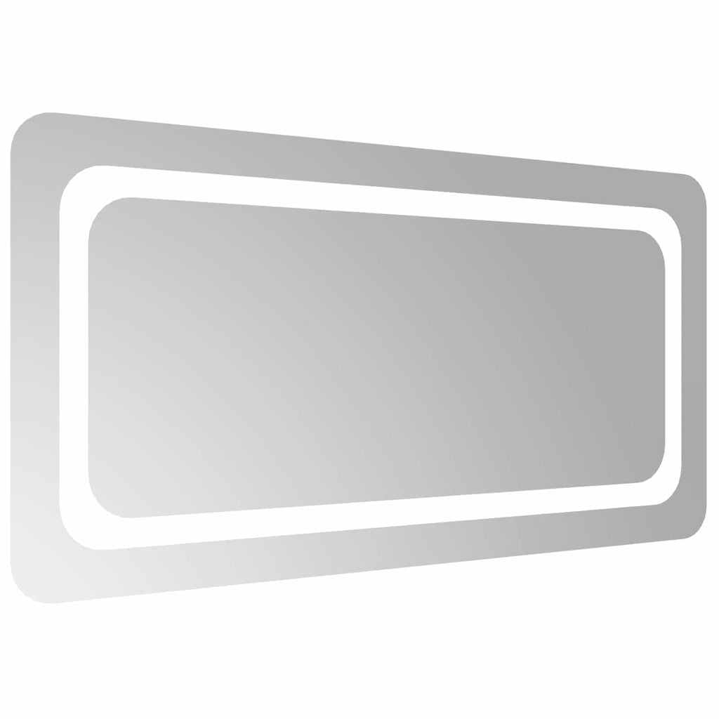 vidaXL Lustro łazienkowe LED przezroczysty 80 x 40 cm szkło hartowane