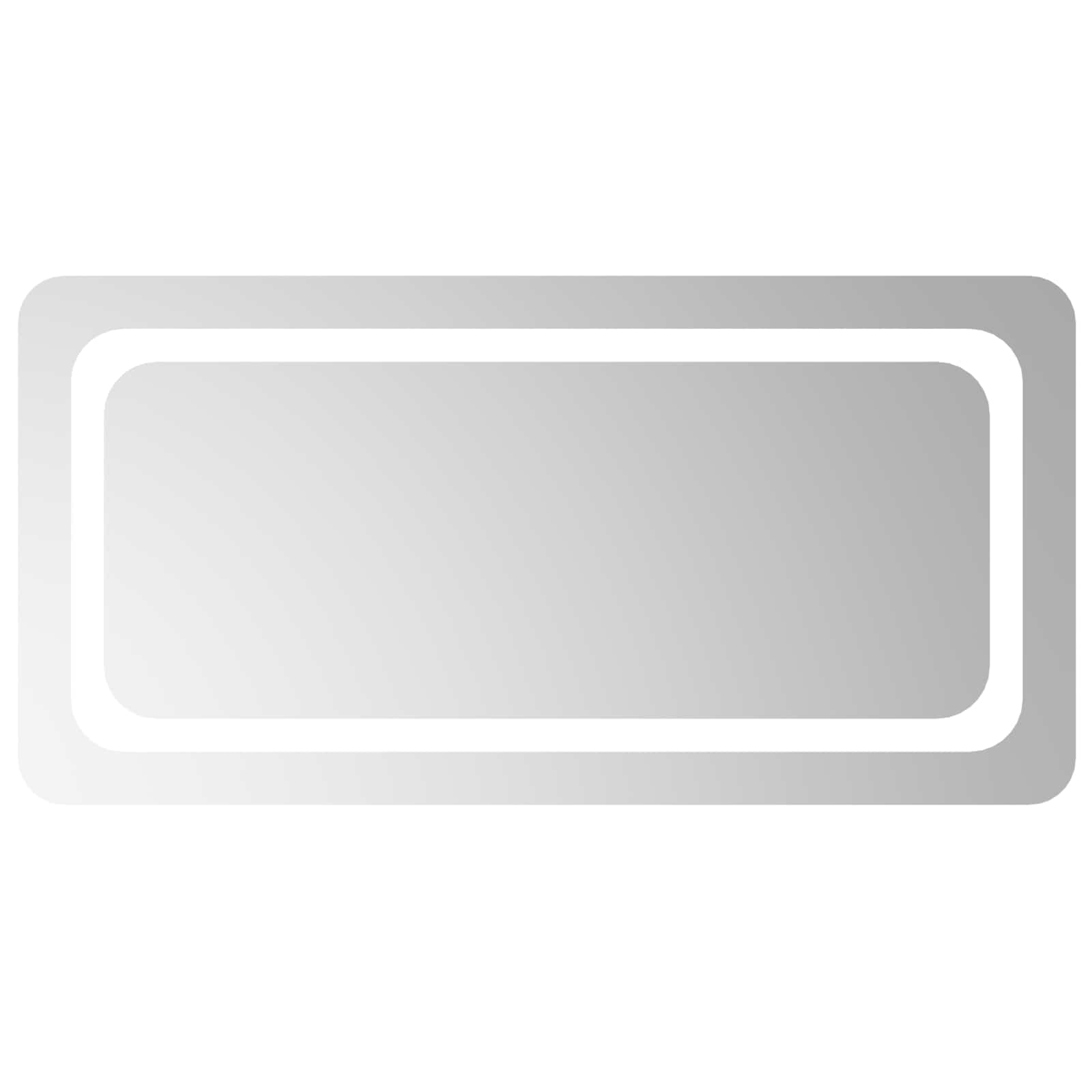 vidaXL Lustro łazienkowe LED przezroczysty 80 x 40 cm szkło hartowane