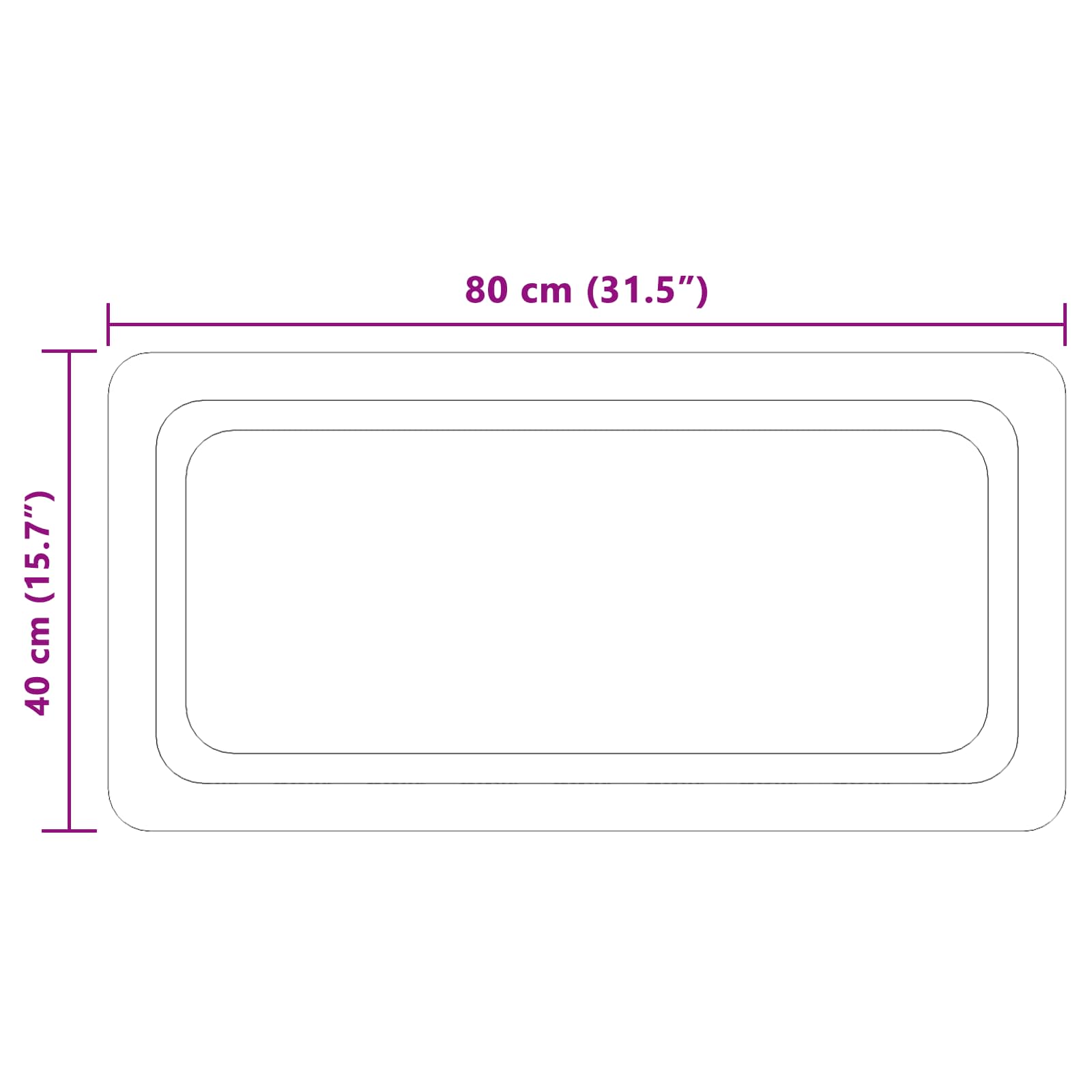 vidaXL Lustro łazienkowe LED przezroczysty 80 x 40 cm szkło hartowane