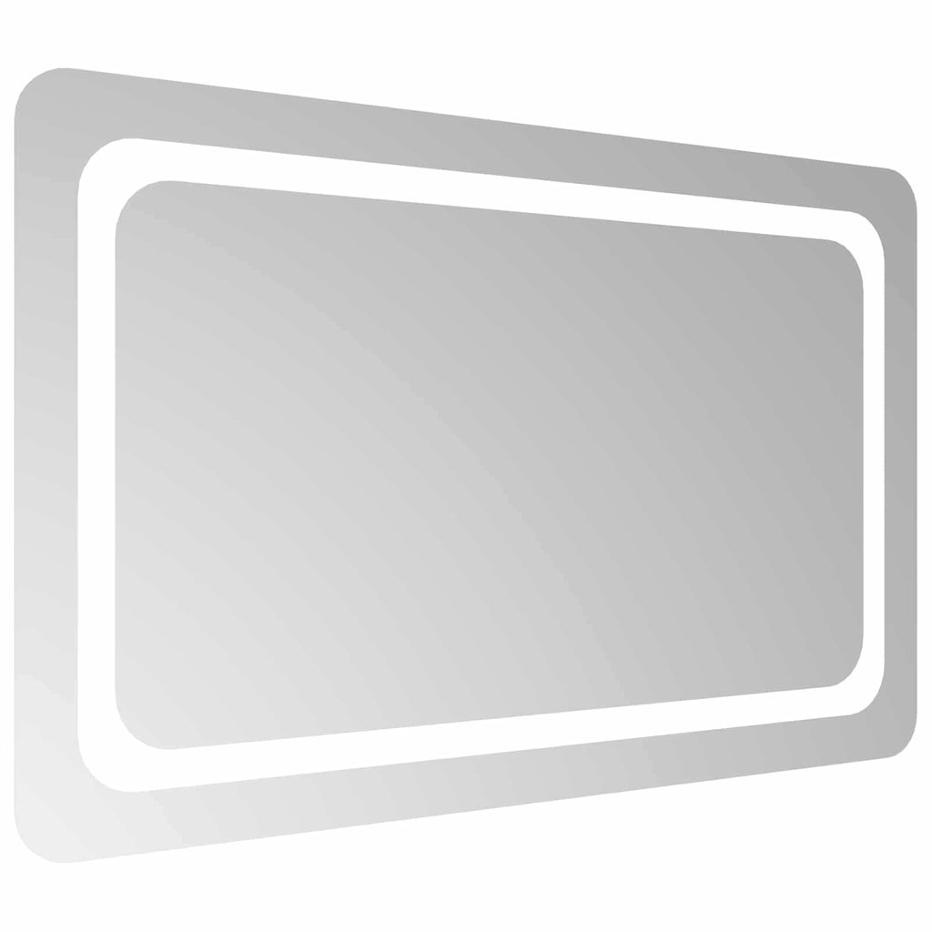 vidaXL Lustro łazienkowe LED przezroczysty 80 x 50 cm szkło hartowane
