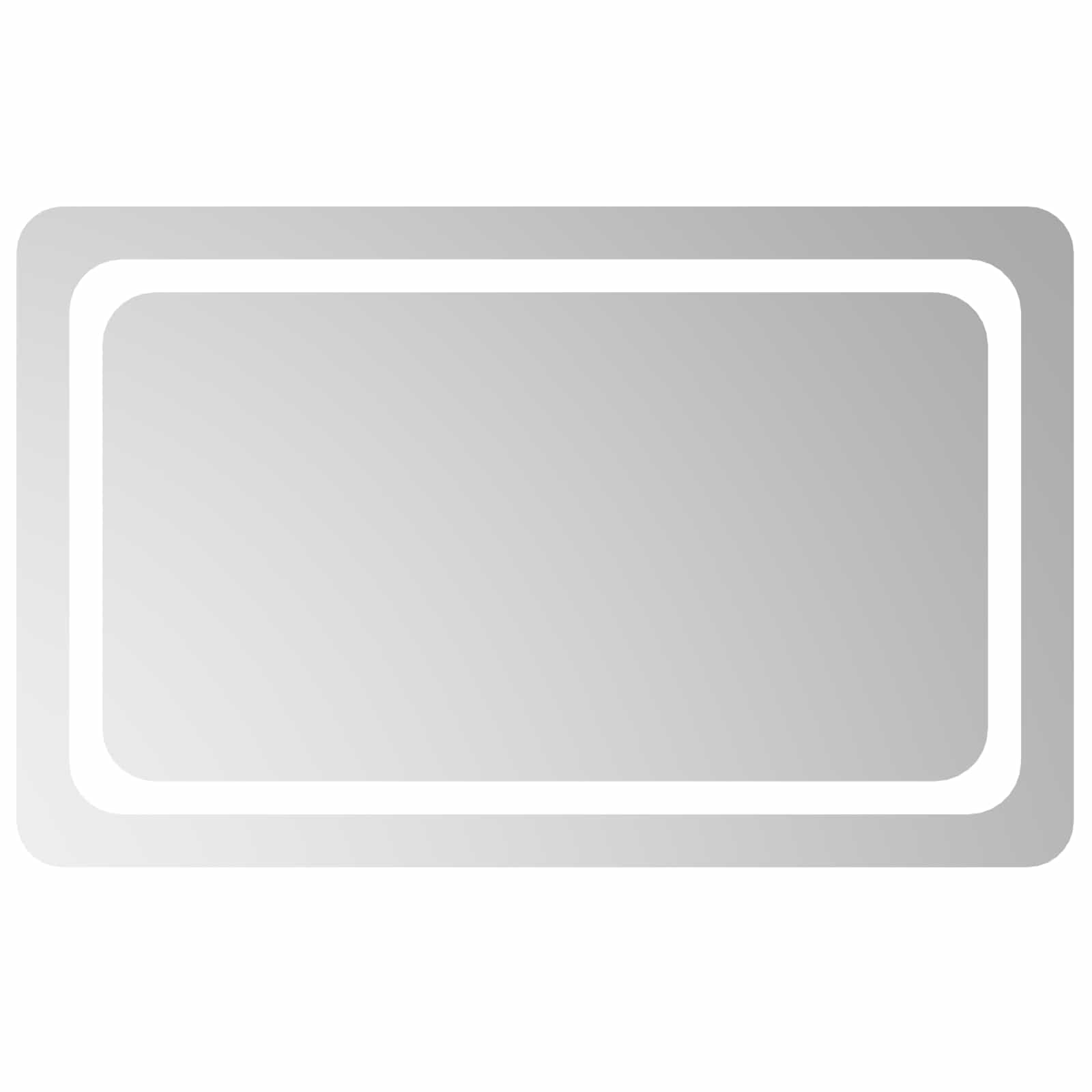vidaXL Lustro łazienkowe LED przezroczysty 80 x 50 cm szkło hartowane