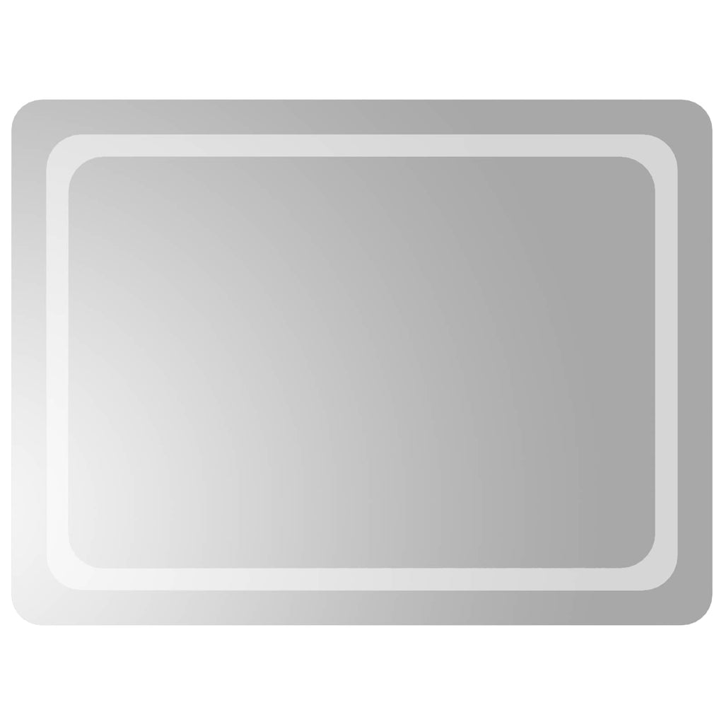 vidaXL Lustro łazienkowe LED przezroczysty 80 x 60 cm szkło hartowane