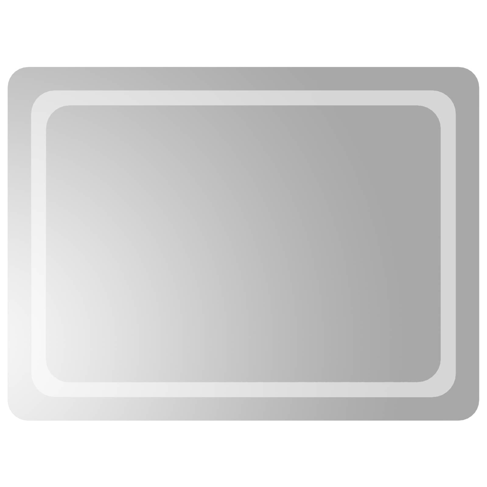 vidaXL Lustro łazienkowe LED przezroczysty 80 x 60 cm szkło hartowane