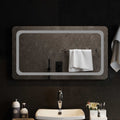 vidaXL Lustro łazienkowe LED przezroczysty 90 x 50 cm szkło hartowane
