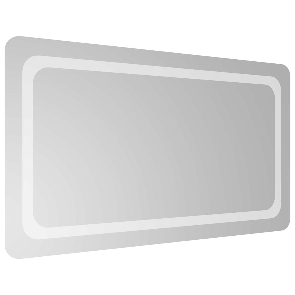 vidaXL Lustro łazienkowe LED przezroczysty 90 x 50 cm szkło hartowane