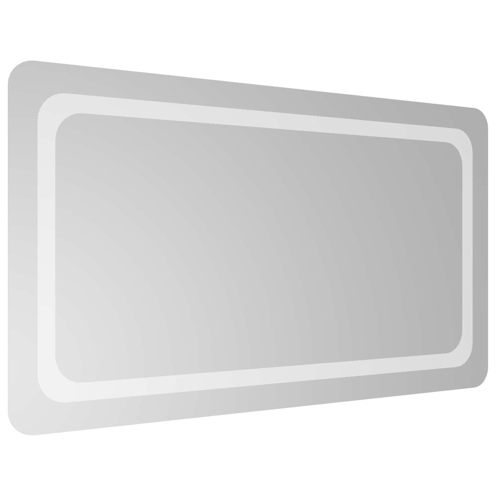 vidaXL Lustro łazienkowe LED przezroczysty 90 x 50 cm szkło hartowane