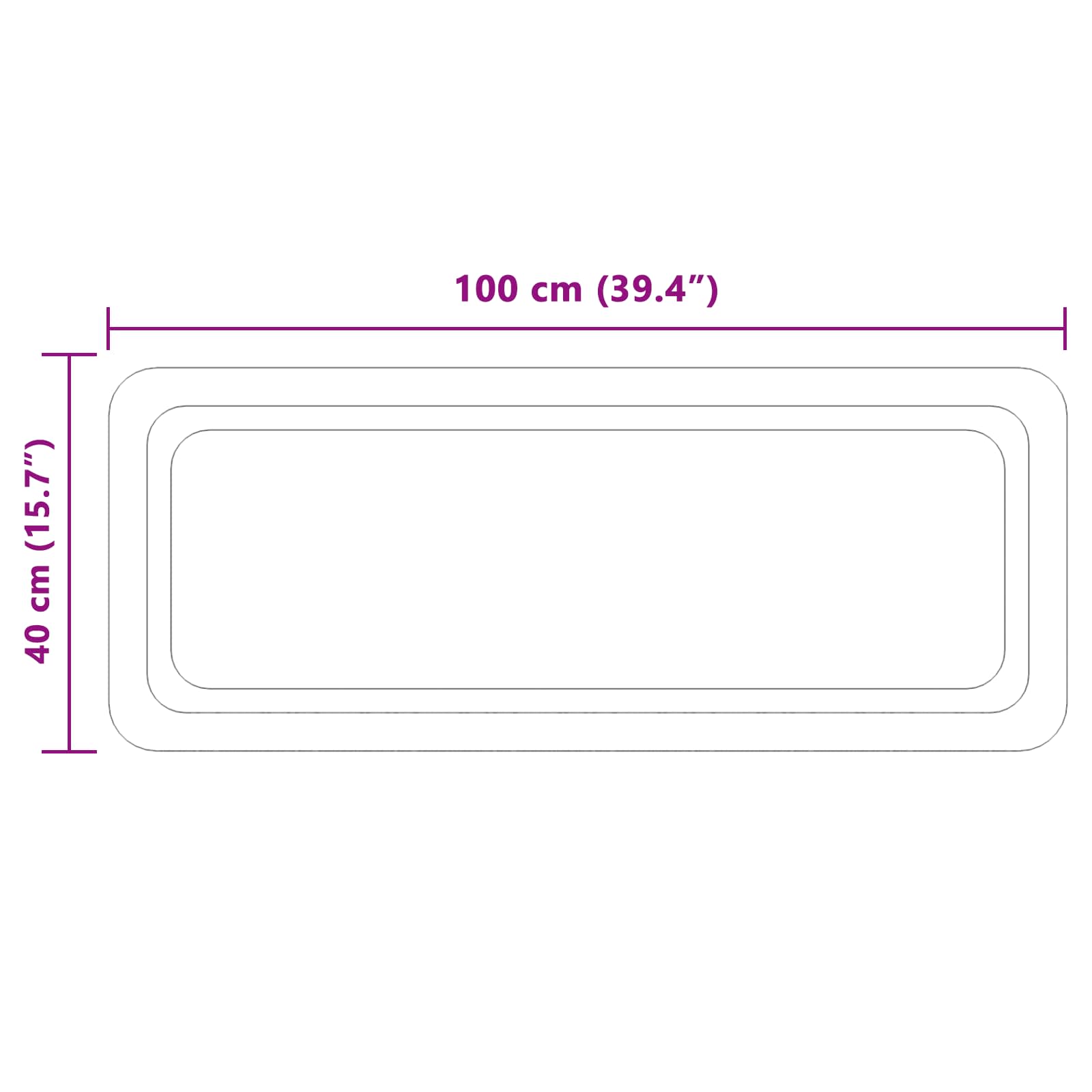 vidaXL Lustro łazienkowe LED przezroczysty 100 x 40 cm szkło hartowane
