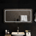 vidaXL Lustro łazienkowe LED przezroczysty 100 x 50 cm szkło hartowane