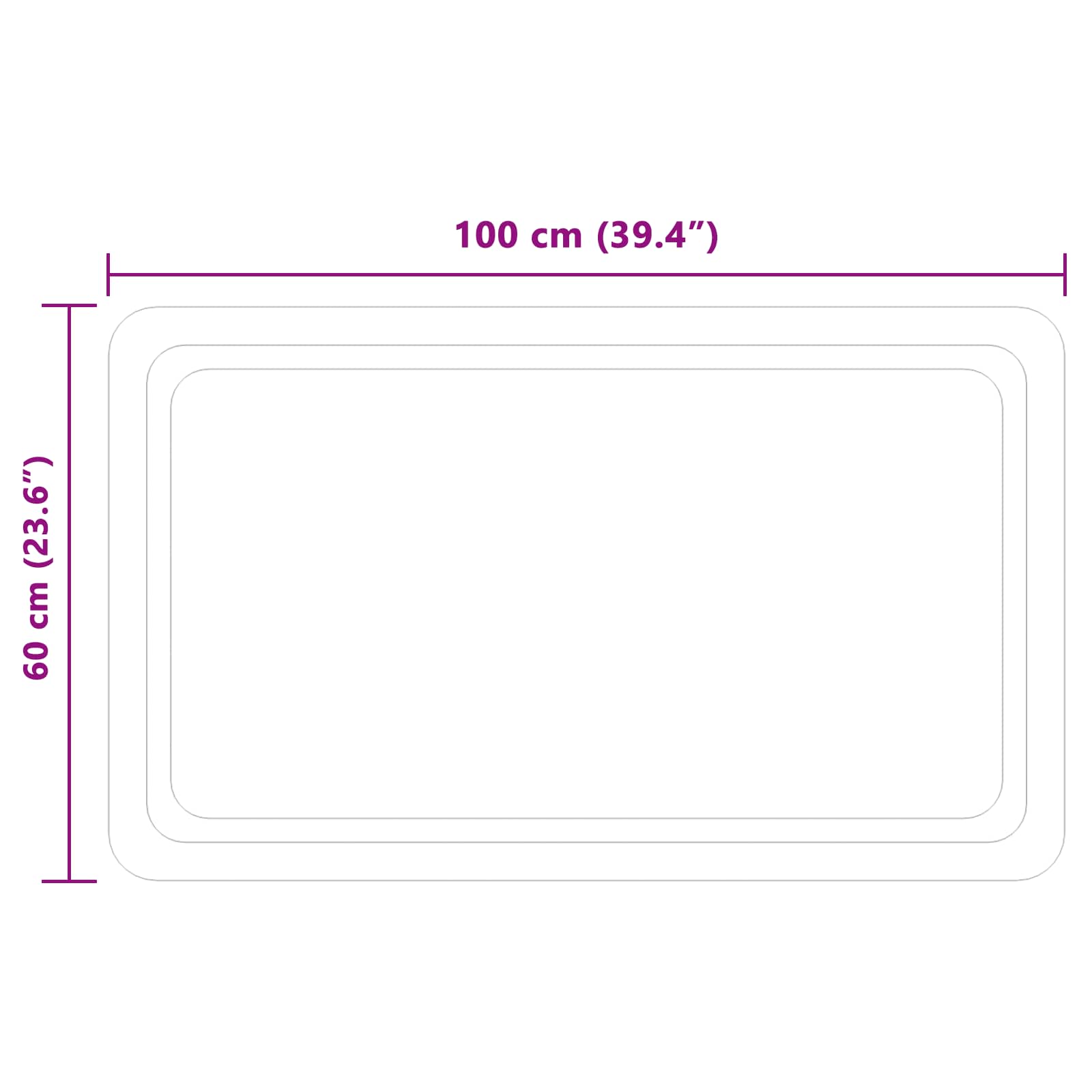 vidaXL Lustro łazienkowe LED przezroczysty 100 x 60 cm szkło hartowane