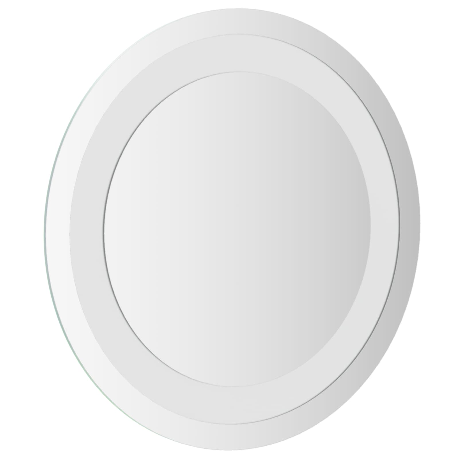 vidaXL Lustro łazienkowe LED przezroczysty Ø 30 cm szkło hartowane