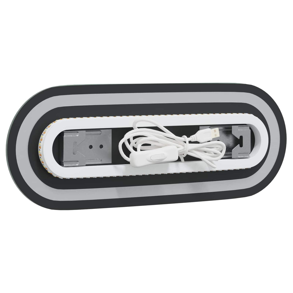vidaXL Lustro łazienkowe LED przezroczysty 40 x 15 cm szkło hartowane