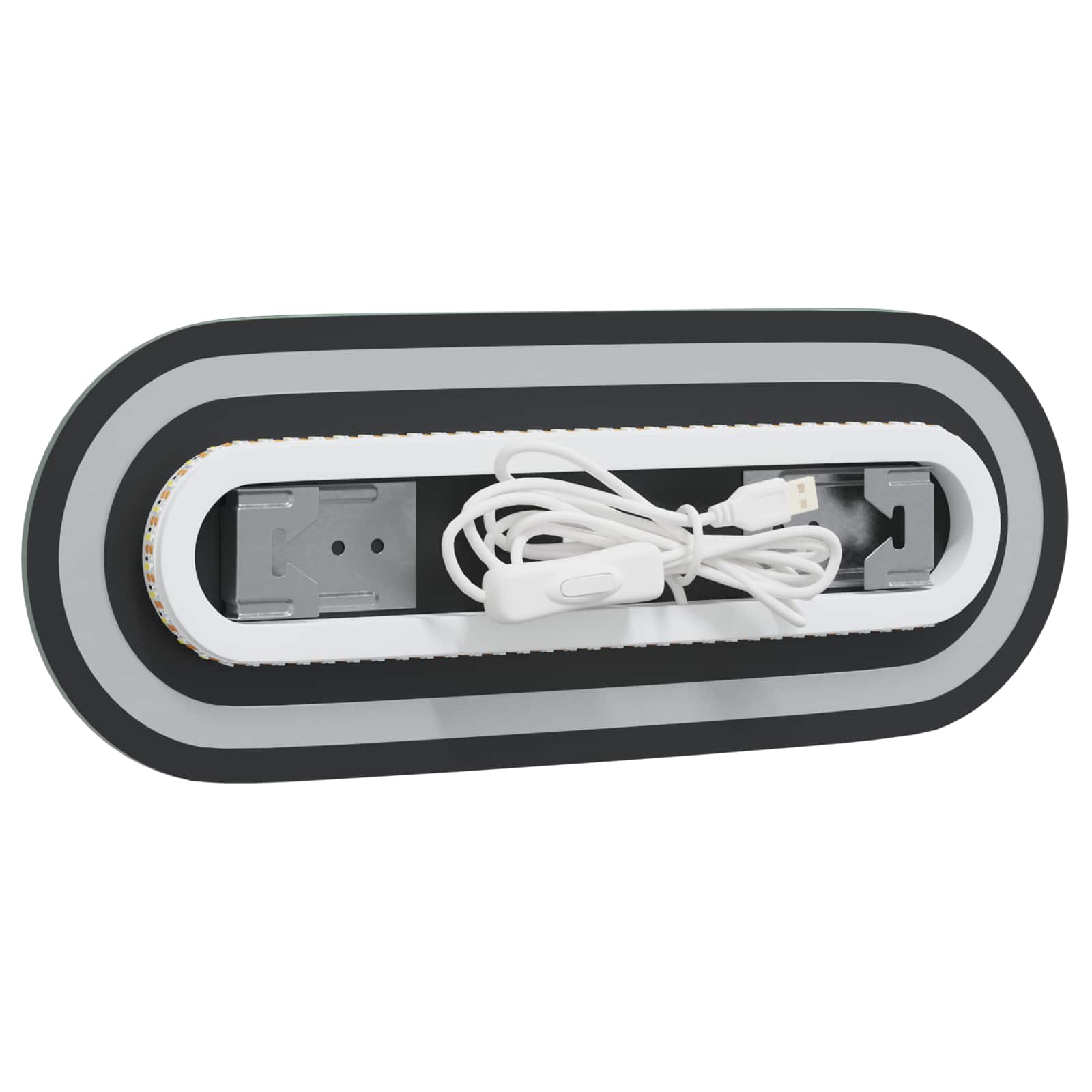 vidaXL Lustro łazienkowe LED przezroczysty 40 x 15 cm szkło hartowane