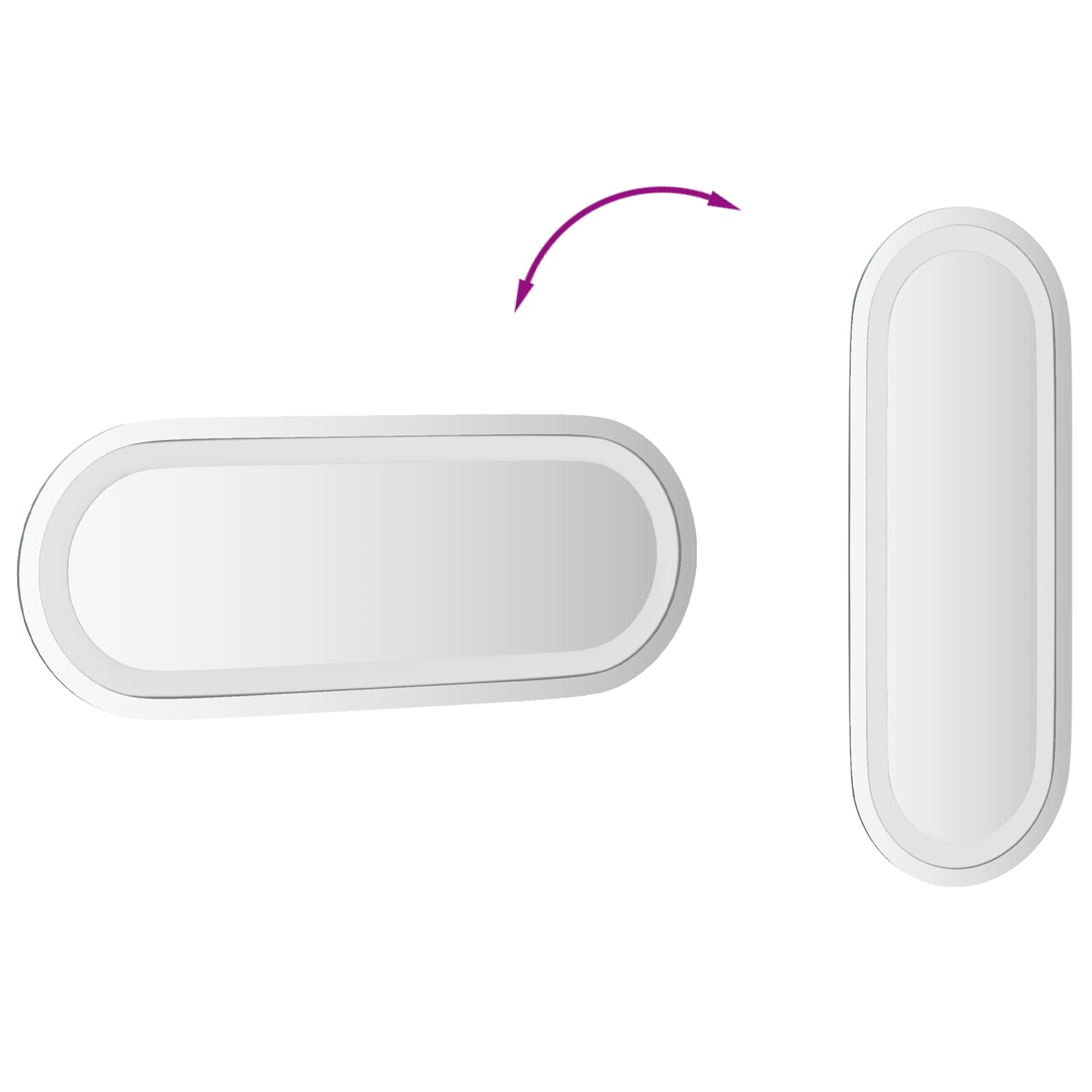 vidaXL Lustro łazienkowe LED przezroczysty 40 x 15 cm szkło hartowane