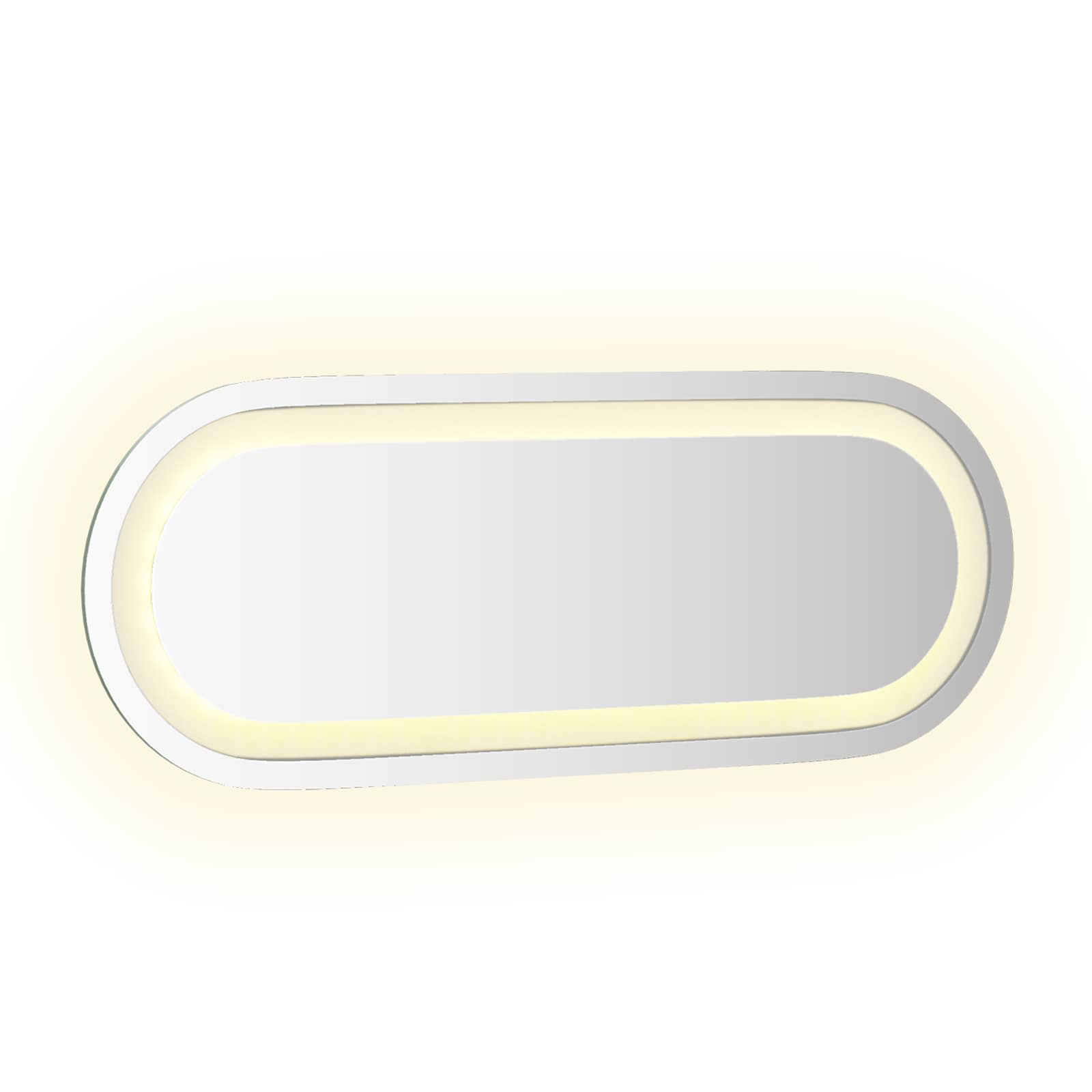 vidaXL Lustro łazienkowe LED przezroczysty 40 x 15 cm szkło hartowane