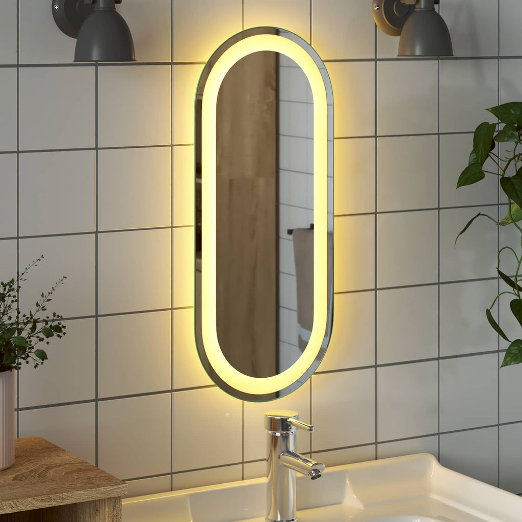 vidaXL Lustro łazienkowe LED przezroczysty 60 x 25 cm szkło hartowane