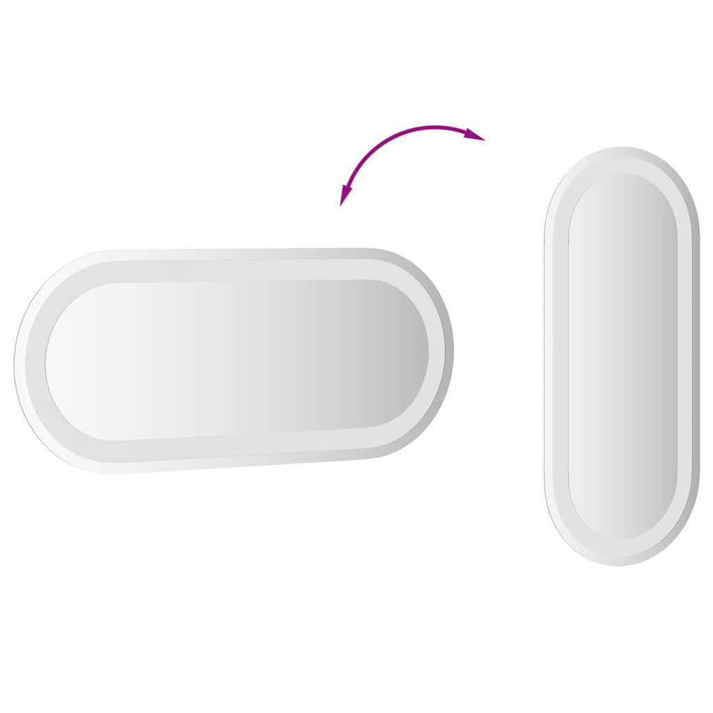 vidaXL Lustro łazienkowe LED przezroczysty 60 x 25 cm szkło hartowane