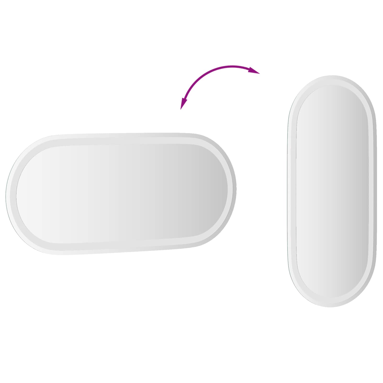 vidaXL Lustro łazienkowe LED przezroczysty 80 x 35 cm szkło hartowane