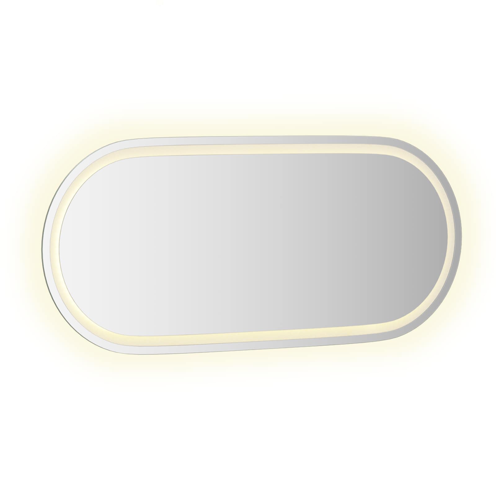 vidaXL Lustro łazienkowe LED przezroczysty 100 x 45 cm szkło hartowane