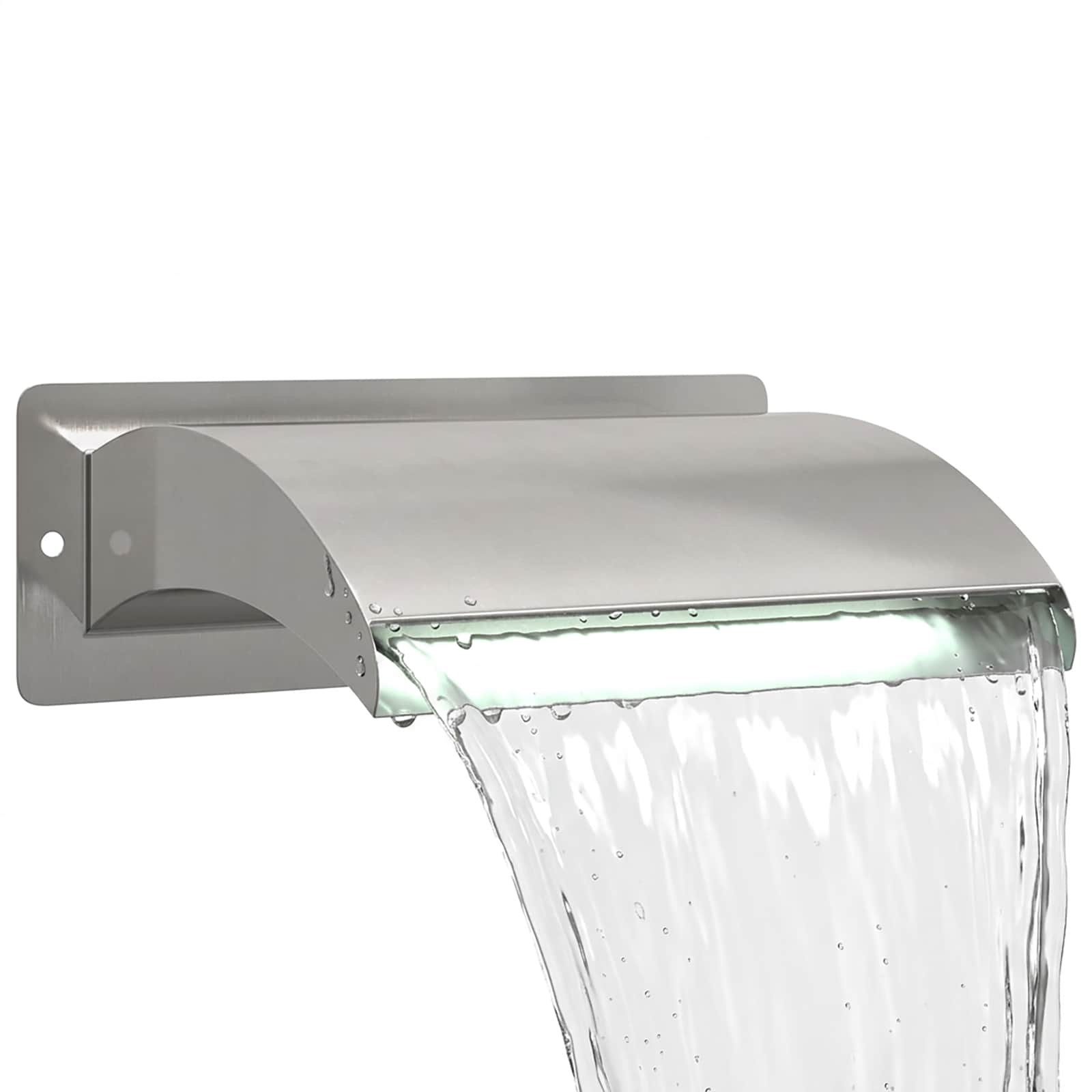 vidaXL Kaskada do basenu z LED Stal nierdzewna 304 30 x 9 x 26 cm