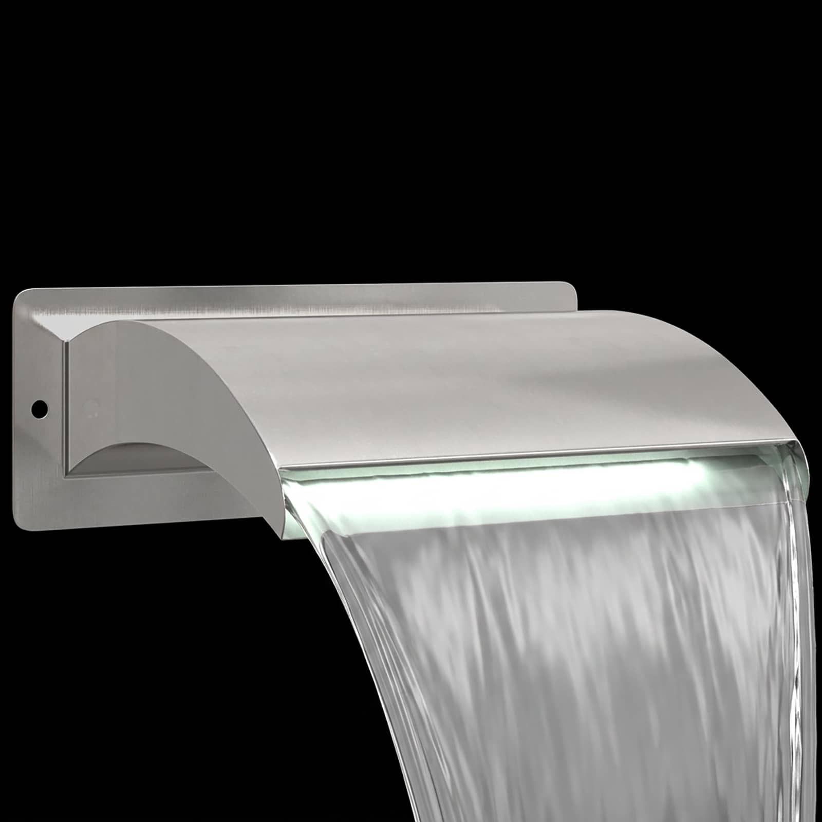 vidaXL Kaskada do basenu z LED Stal nierdzewna 304 30 x 9 x 26 cm