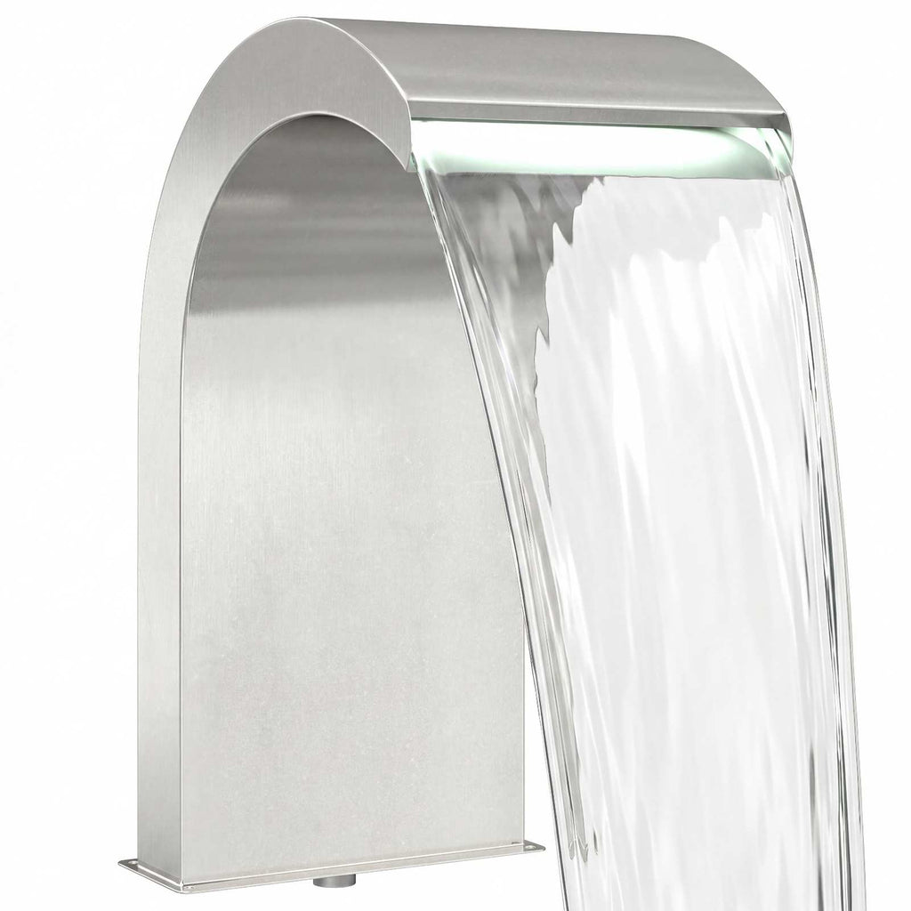 vidaXL Kaskada do basenu z LED Stal nierdzewna 304 45 x 30 x 65 cm