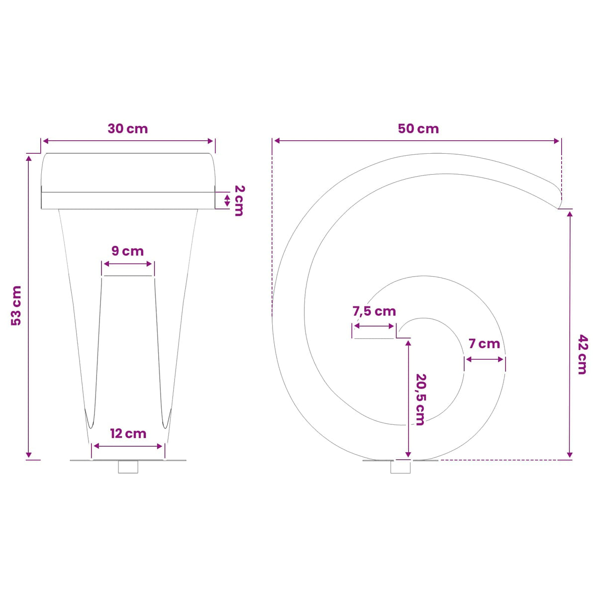 vidaXL Kaskada do basenu z LED Stal nierdzewna 304 50 x 30 x 53 cm