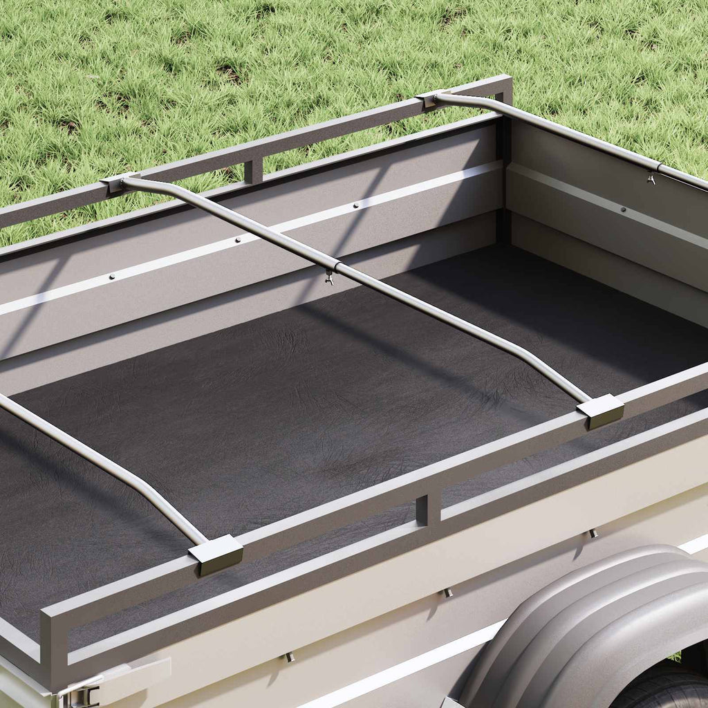 vidaXL Uchwyt na plandekę do przyczep srebrny 102-155 cm Aluminium