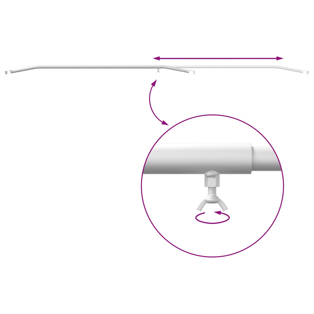 vidaXL Uchwyt na plandekę do przyczep srebrny 136-218 cm