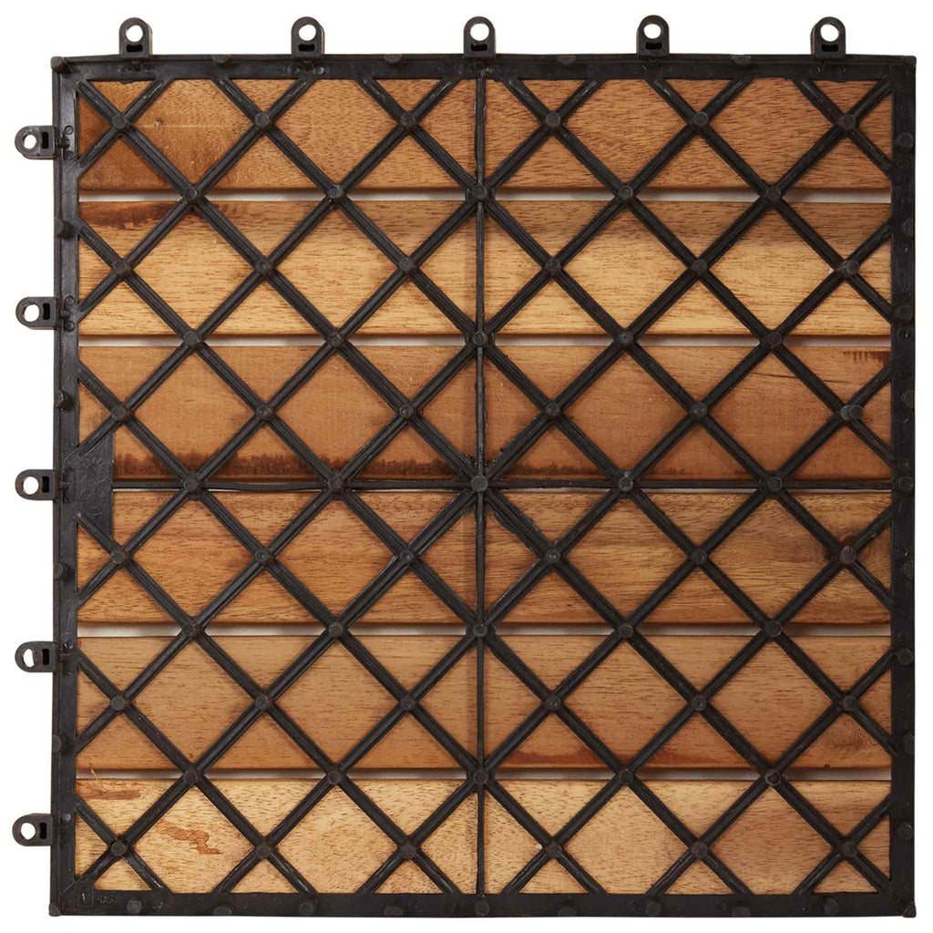 vidaXL Płytka Tarasowa 20 pcs brązowy 30 x 30 cm Drewno Akacjowe