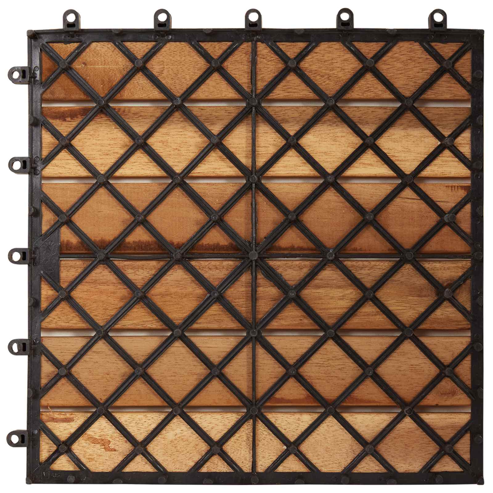 vidaXL Płytka Tarasowa 30 pcs brązowy 30 x 30 cm Drewno Akacjowe