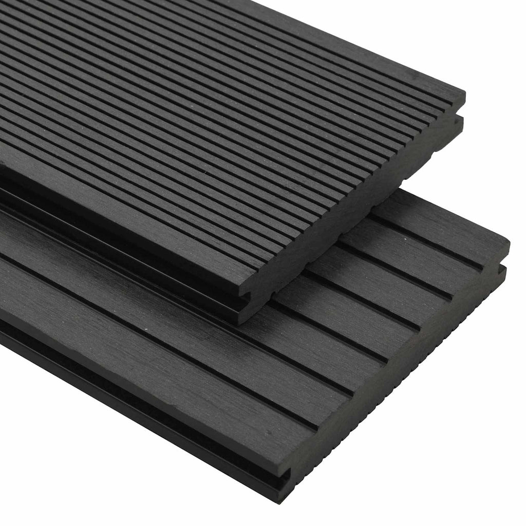 vidaXL Deska Tarasowa 48 pcs Czarny Kompozyt drewniano-plastikowy