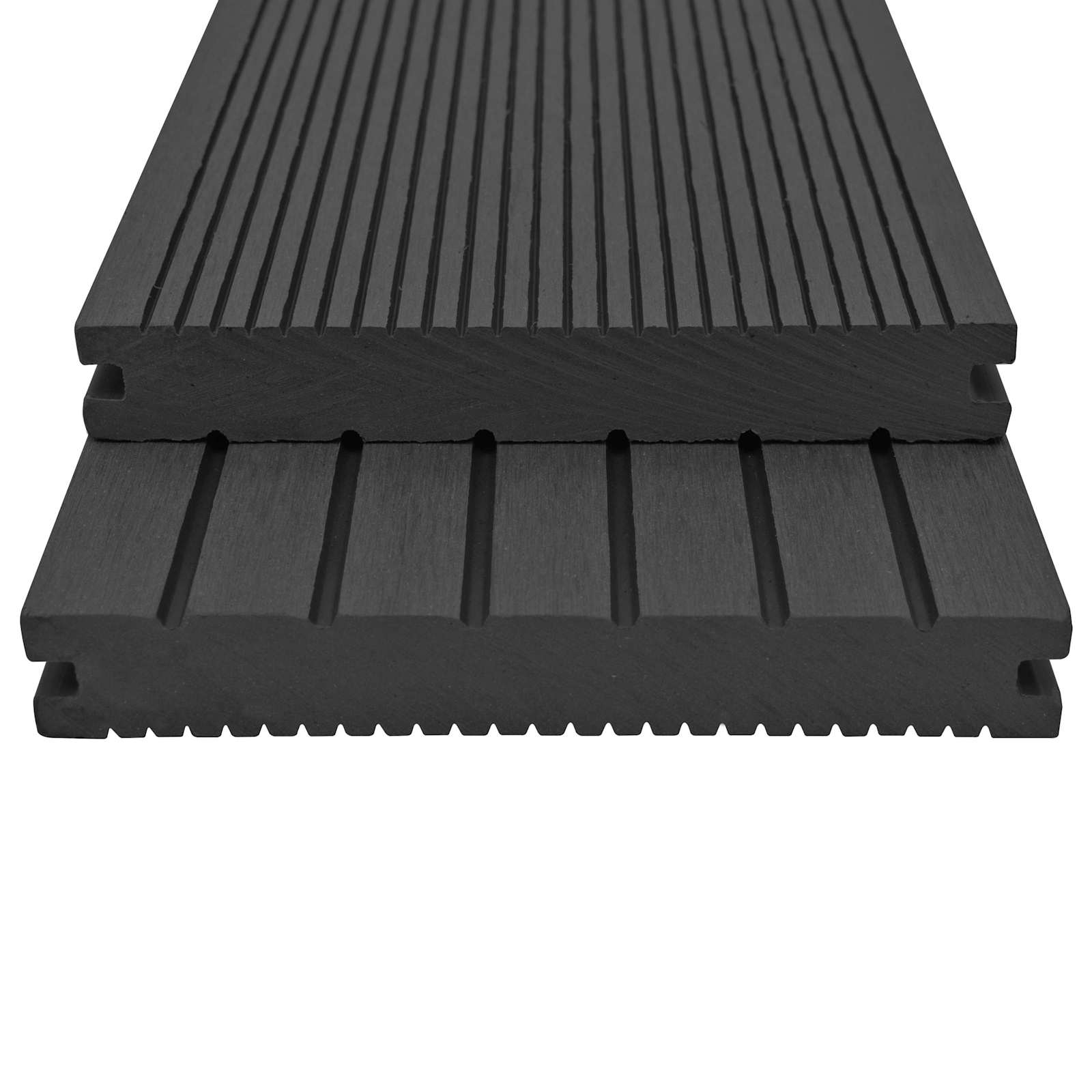 vidaXL Deska Tarasowa 78 pcs Czarny Kompozyt drewniano-plastikowy