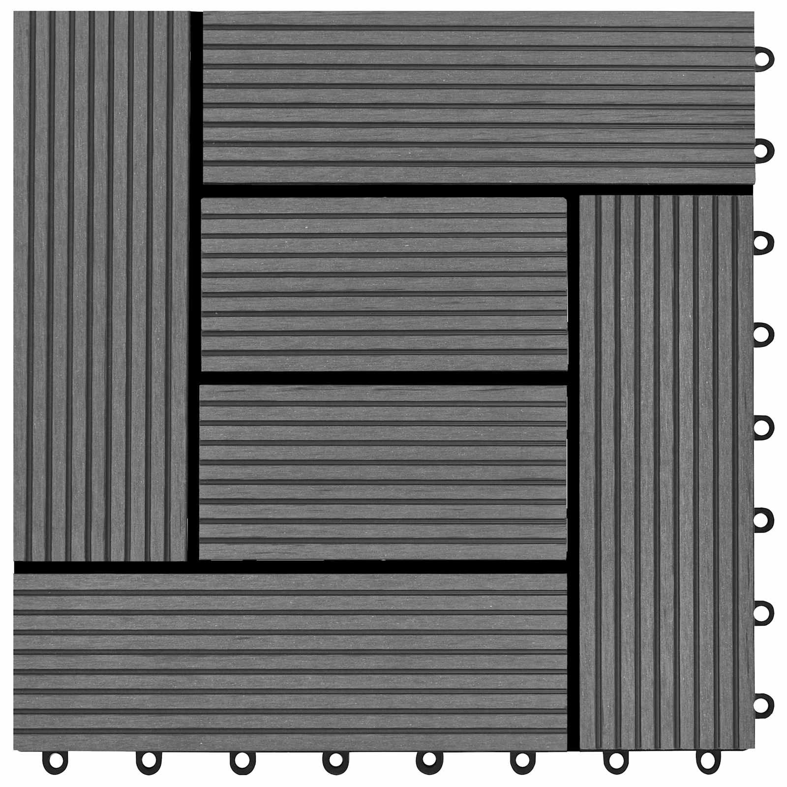 vidaXL Płytka Tarasowa 22 pcs Szary 30 x 30 cm