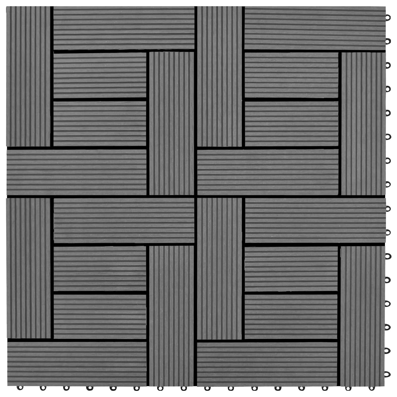 vidaXL Płytka Tarasowa 22 pcs Szary 30 x 30 cm