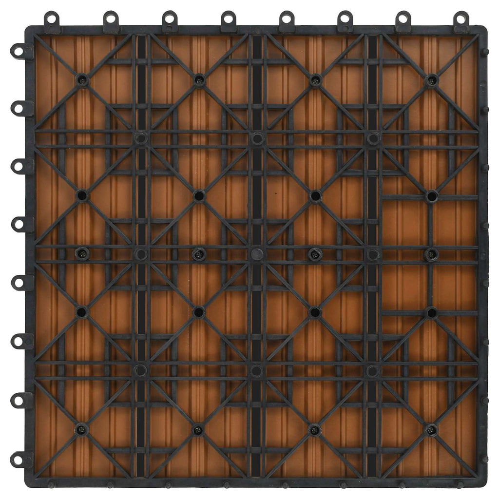 vidaXL Płytka Tarasowa 22 pcs Drewno tekowe 30 x 30 cm