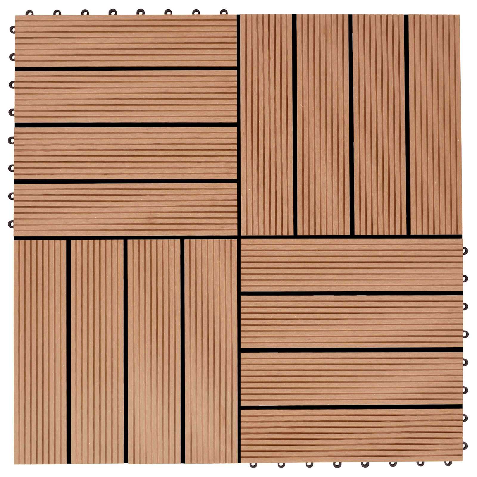 vidaXL Płytka Tarasowa 22 pcs Drewno tekowe 30 x 30 cm