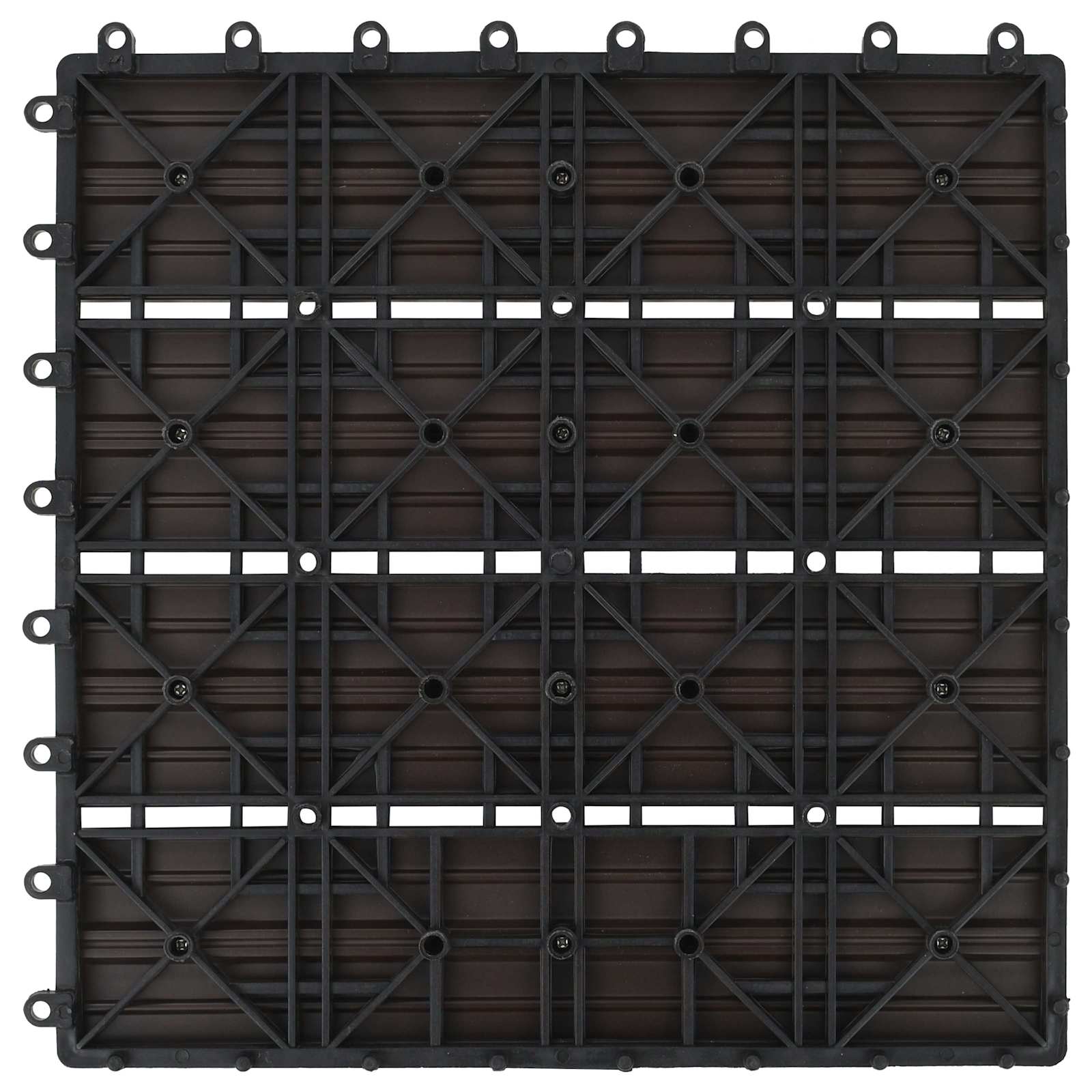 vidaXL Płytka Tarasowa 22 pcs Ciemny brąz 30 x 30 cm