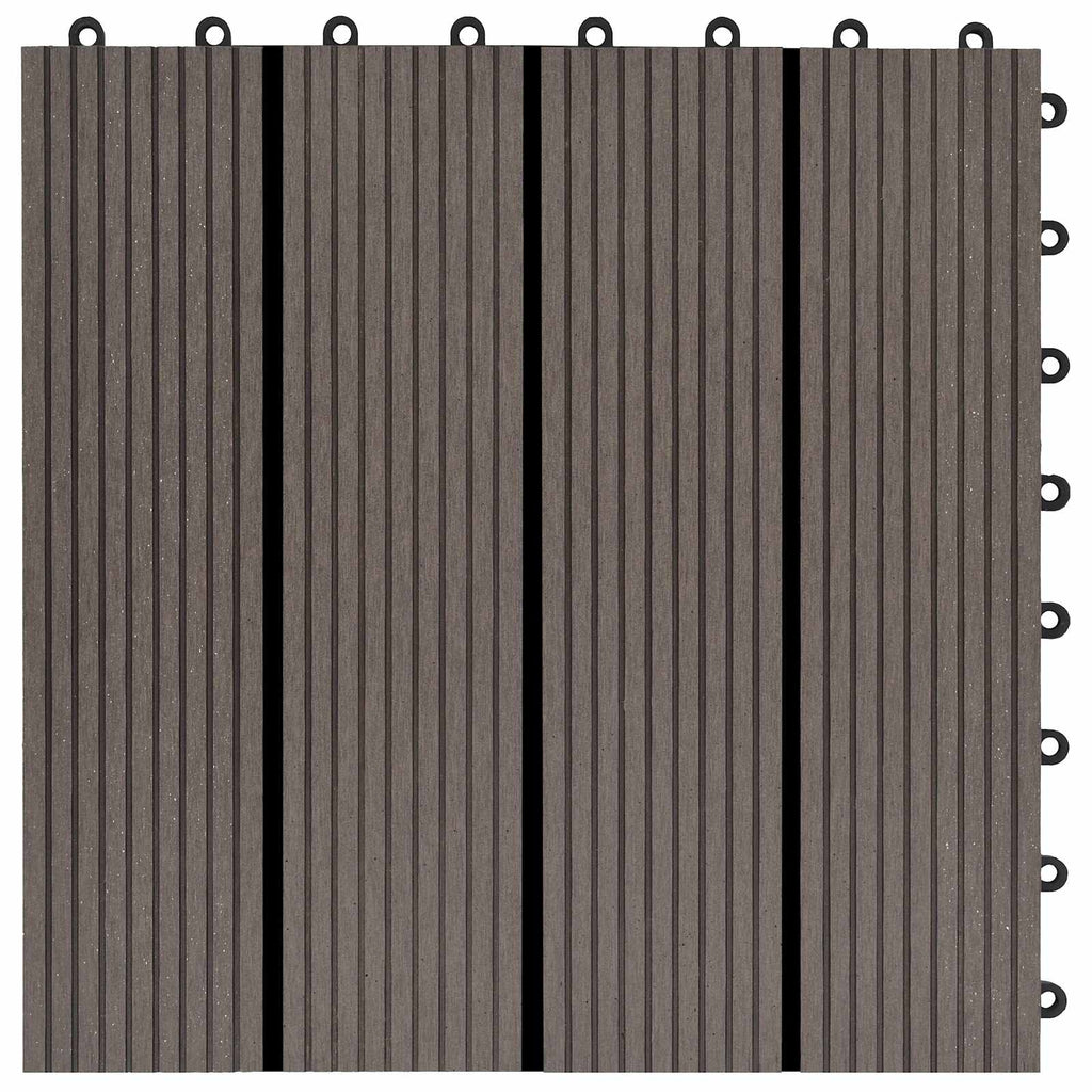 vidaXL Płytka Tarasowa 22 pcs Ciemny brąz 30 x 30 cm