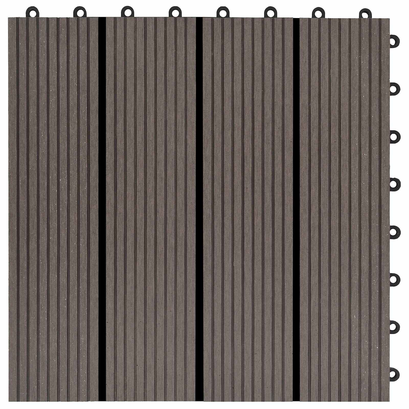 vidaXL Płytka Tarasowa 22 pcs Ciemny brąz 30 x 30 cm