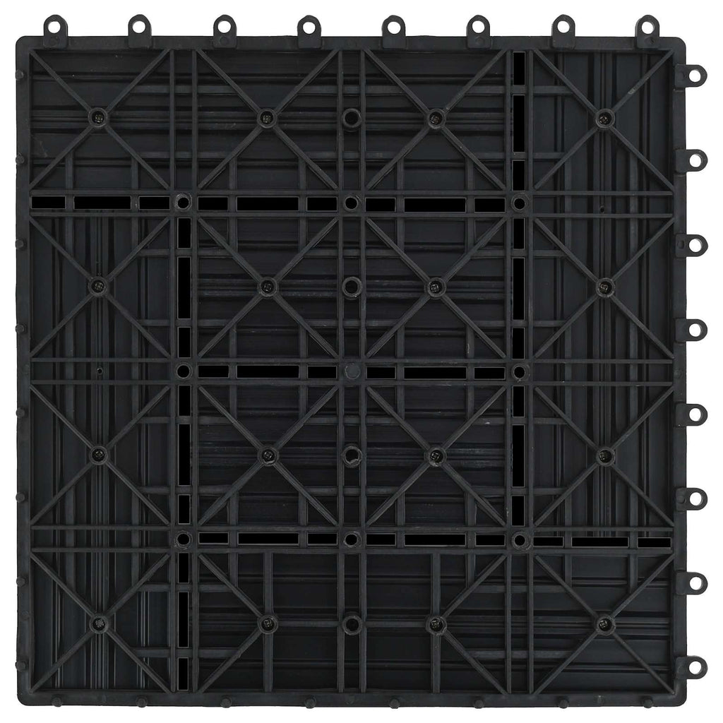 vidaXL Płytka Tarasowa 22 pcs Czarny 30 x 30 cm